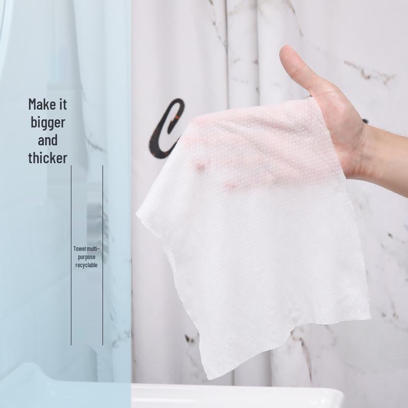 Portable Compressed Pure Cotton Towel Pack - Disposable Face & Bath Towels for Travel, Sterile & Thickened for Enhanced Cleansing.
