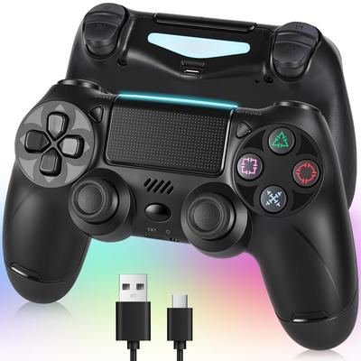 בקר PS4 גרסה חדשנית בקר PS4 למחשב פונקציית Turbo Rapid Fire חיישן גירוסקופי כפתורי רטט כפול חיבור Bluetooth יציב 1000mAh