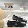 Fashion Pearl Strap Flat Shoes Autumn New Round Toe Shallow Mouth Soft Sole Non-slip Low-top Single Shoes