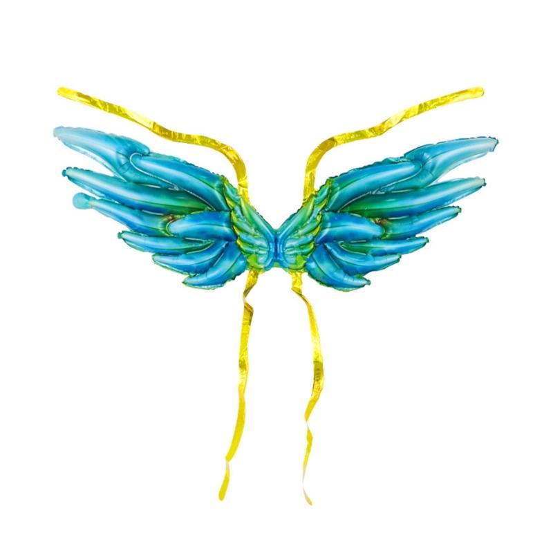 Balloon Fairy Butterflies Wings Angel Wings for Party Decors Fancy-Dress Costume Photography Props for Halloween-Cosplay 1 синий