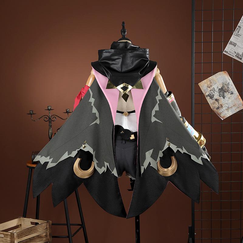 Genshin Impact Jahoda Cosplay Costume Uniform Cloak Hat Glasses Headwear Outfit Halloween Party for Women Girls Props