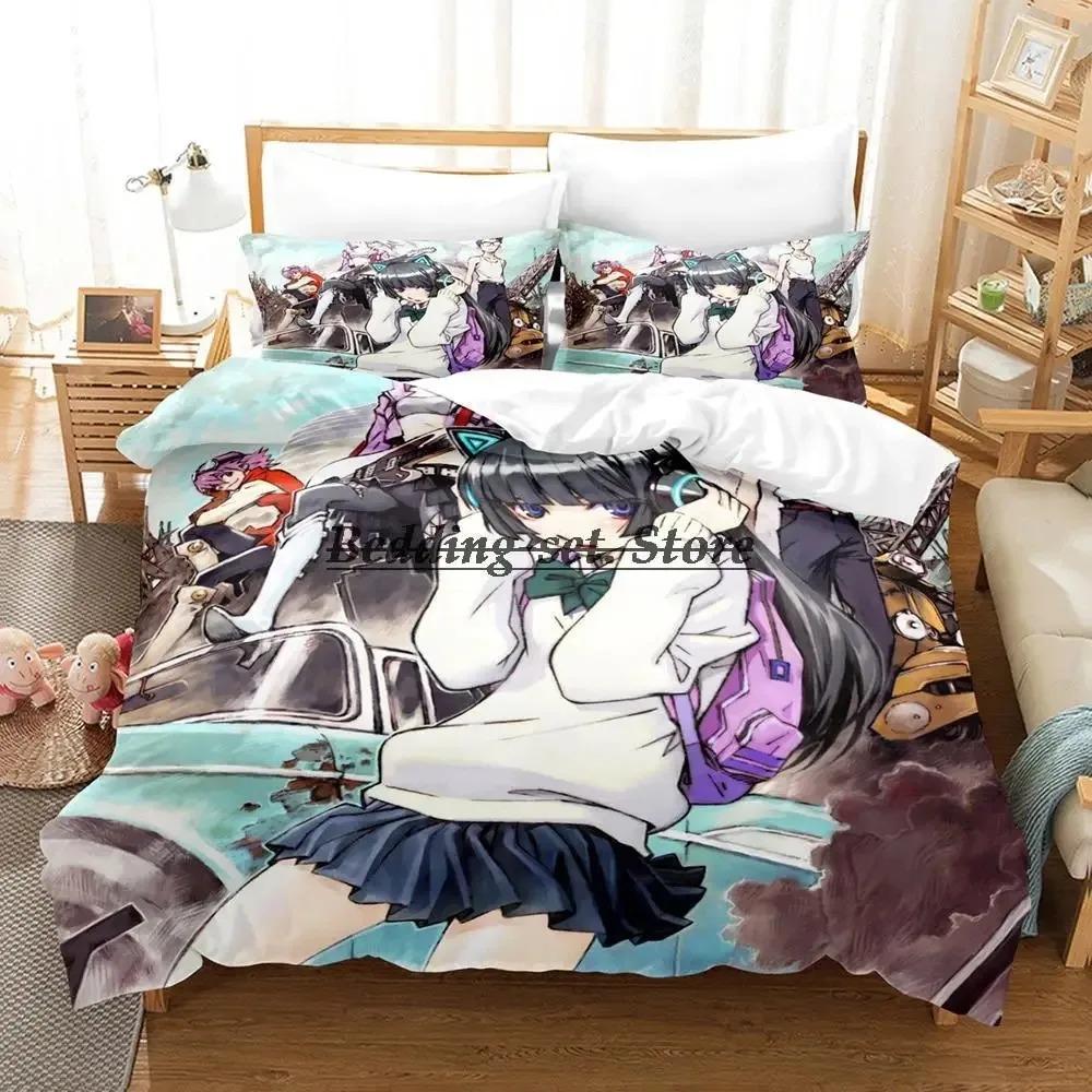 FLCL Alternative Sängkläder Set Enkel Twin Full Queen King Size Sängset Vuxen Barn Sovrum Påslakanset 3D Anime Lakan Set