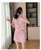 2026 Petite French Chic Apricot Lace Top & Skirt Set - Summer New Arrival