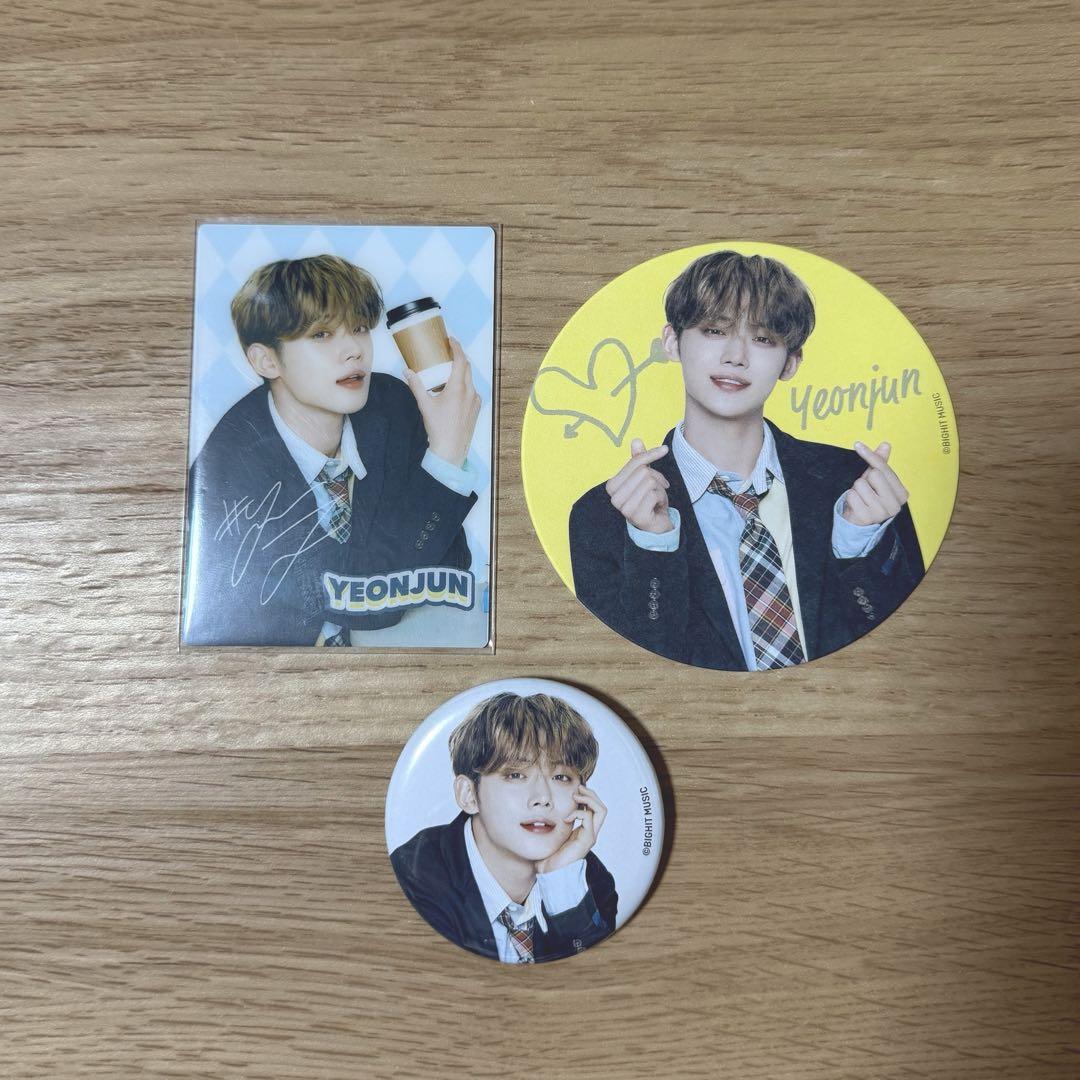

[USED] TXT YEONJUN cafe YEONJUN trading card, badge, coaster