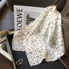 Luxury Women'S 100% Mulberry Silk Scarf Neckerchief Spring Fall New Elegant White Black Polka Dot Design Satin 70Cm Silk Scarves