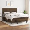 3136768 vidaXL Divan Bed with Mattress Dark Brown 160x200 Cm