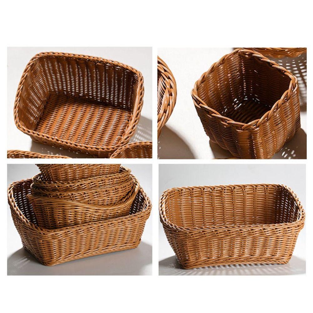 Hardness Bread Fruit Vegetables Basket Restaurant Serving Tabletop Display