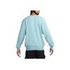 Nike Logo Embroidered Pullover Crew Neck Loose Long Sleeve Sweater Men Sweater Blue FQ2913-474