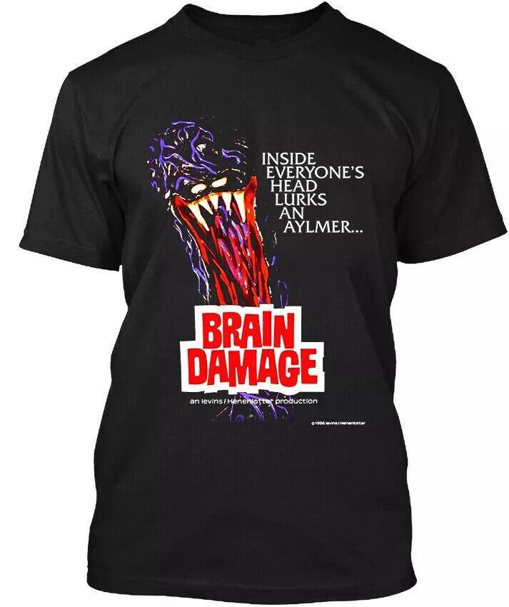 NWT Brain Damage American Horror Comedy Movie Graphic Logo TShirt Unisex T-Shirt S