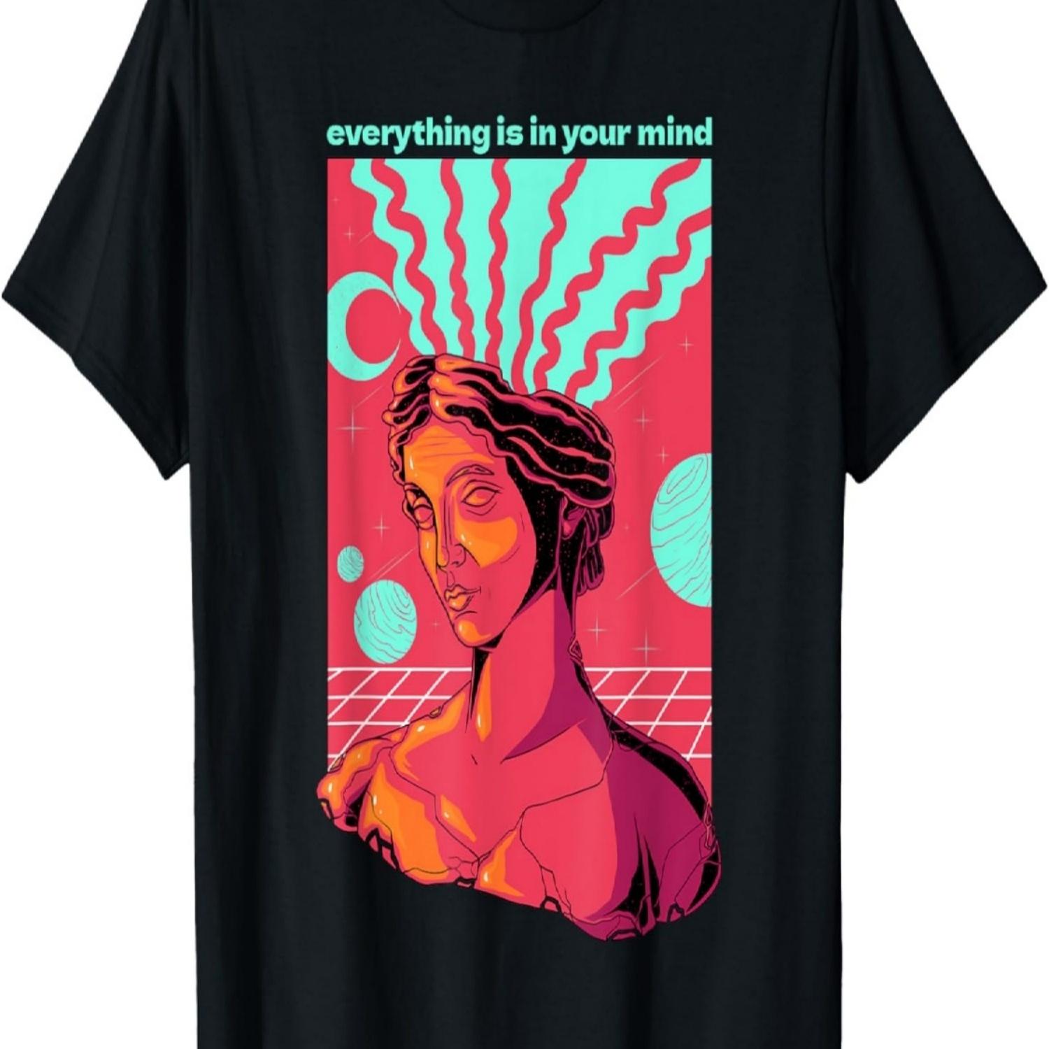 Motivational Shirt Everything Is In Your Mind Greek Statue T-Shirt S чёрный