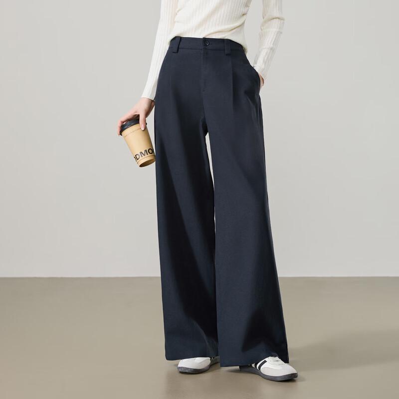 ESE-Y Women's High-Waist Lyocell Cotton Wide-Leg Pants