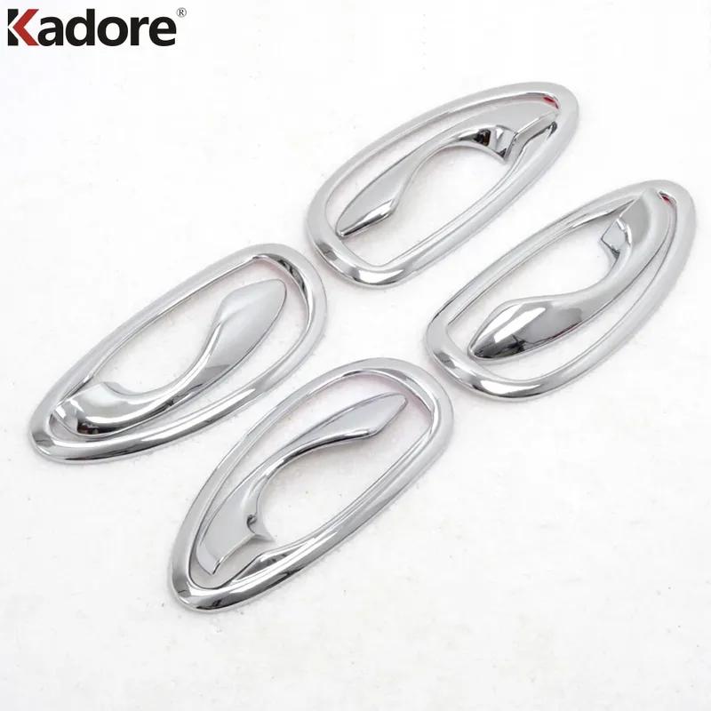 For Toyota Yaris XP150 Hatchback 2014 2015 2016 Chrome Car Ide Inner Door Handle Bowl Cover Trim Interior Molding Accessories