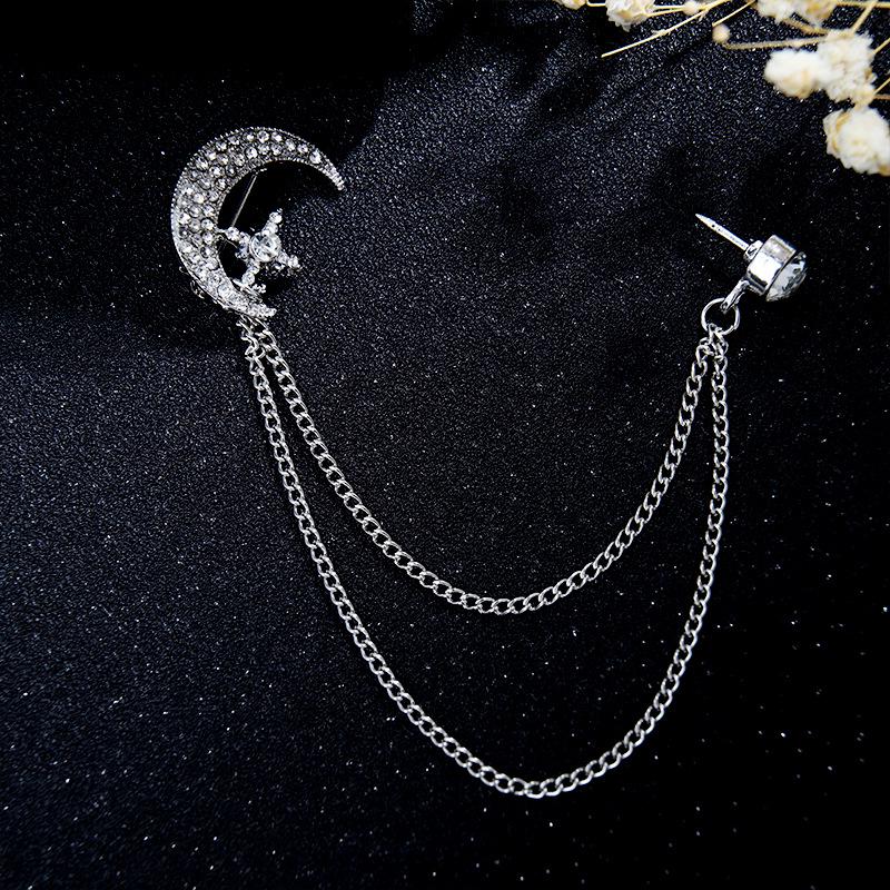 Broche Retro de Gema Inspirado no Barroco: Acessório de Vestido Luxuoso Estilo Palácio