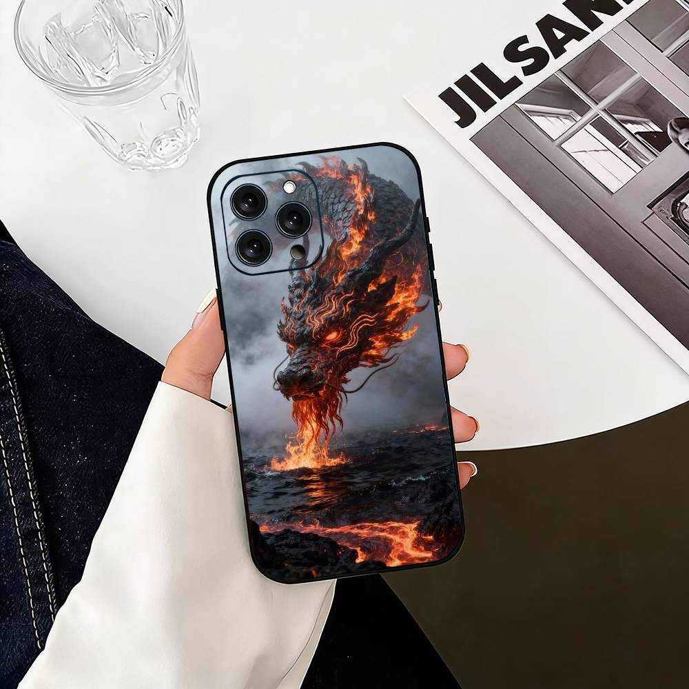PC-Dragon Phone Case Silicone Soft For IPhone 17 16 15 14 13 12 11 X XR Plus Pro Max Plus