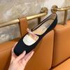 Zapatos Planos Mary Jane Wanwan para Mujer, Negro, Lazo, Punta Cuadrada, Estilo de Noche, Suela Suave, Boca Baja, Inspiración Francesa.