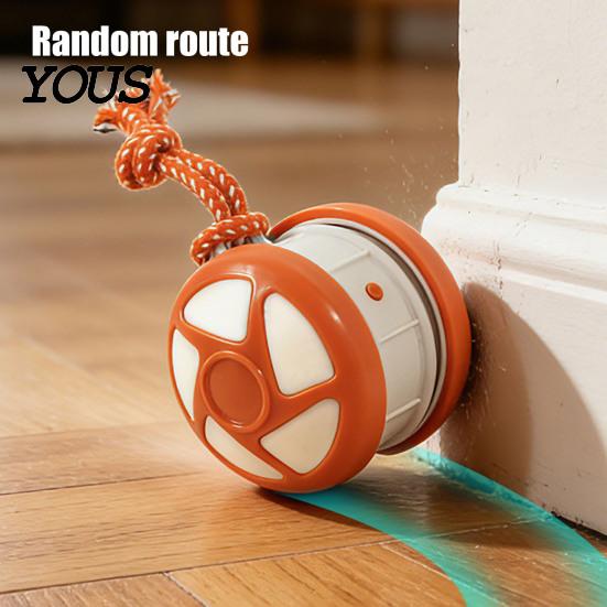 Electronic Pet Exerciser for Home Electric Automatic Rolling Dog Ball Toy, Motion-Activated Random Path Moving Toy with Autonomous Dogs Rope,