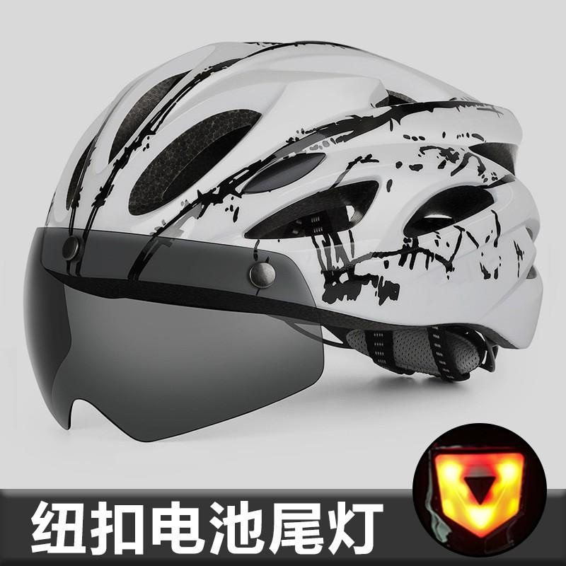 Belüfteter Integrierter Geformter Magnetischer Snap-on Brillen Fahrradhelm Mit Hinterem LED-Licht Erwachsenen Unisex Radfahren