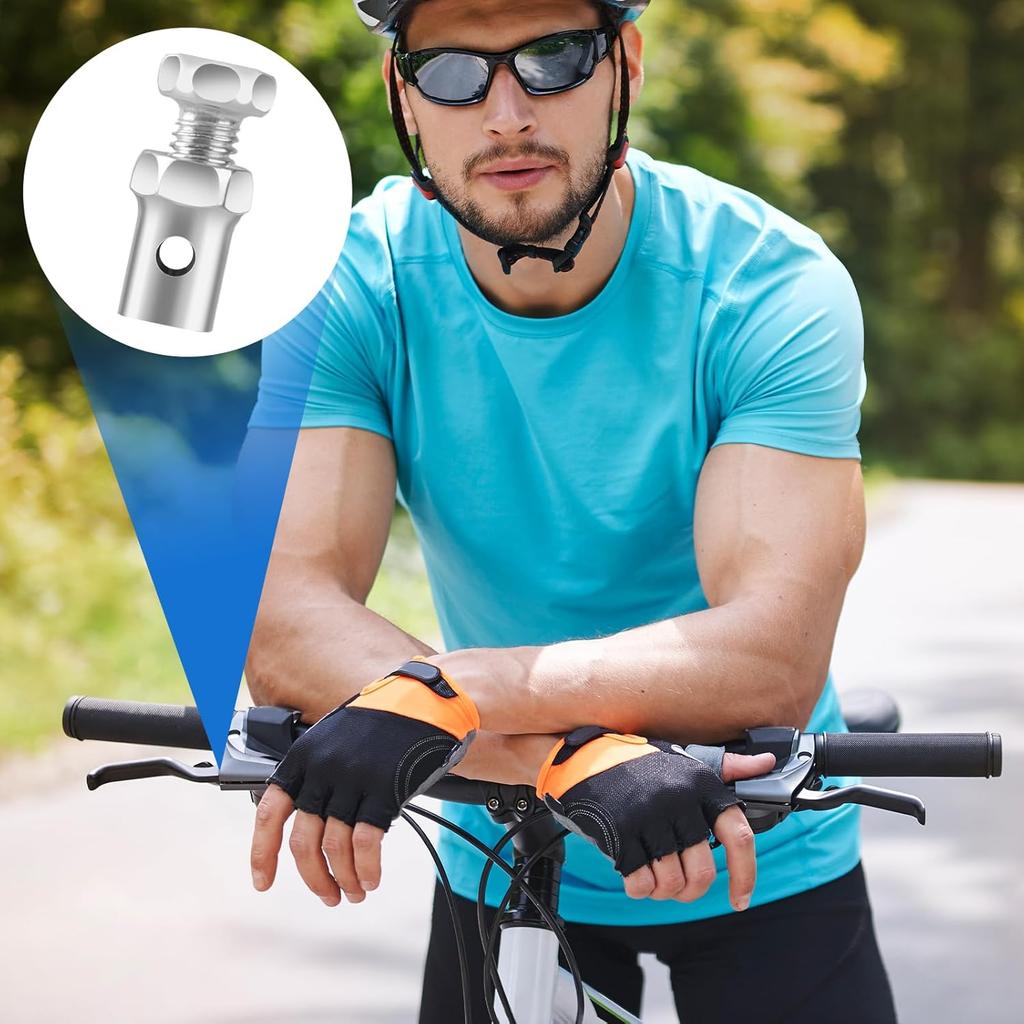 20 Pack 1/8" Universal Throttle Cable Ends Stop Throttle Brake Cable Parts Lock Clamps For Go Kart Motorcycle Motorized Bike Lawn Mower