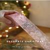 2m Christmas Pink Ribbon Gold Xmas Tree Pattern Navidad Padent for DIY Handmade Bow Natale New Year Gift Packing Craft Supplies
