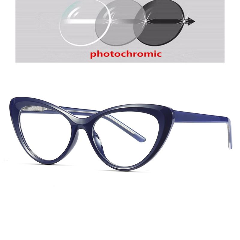 0 -0.5 -0.75 To -6.0 Spring Hinge Cat Eye Nearsighted Glasses For Women TR90 Anti Blue Rays Hyperopia Eyeglasses +0.5 To +4.0
