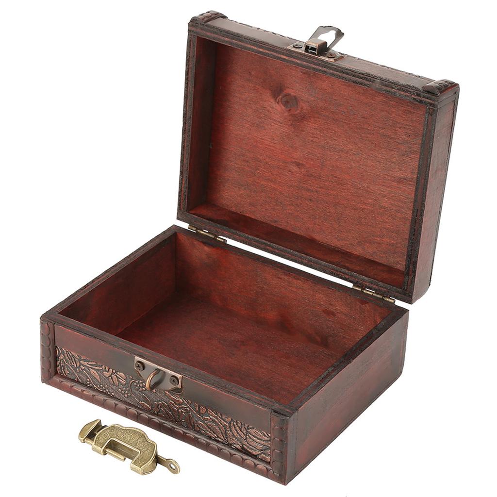 Retro European Style Wooden Jewelry Box Jewellery Storage Case