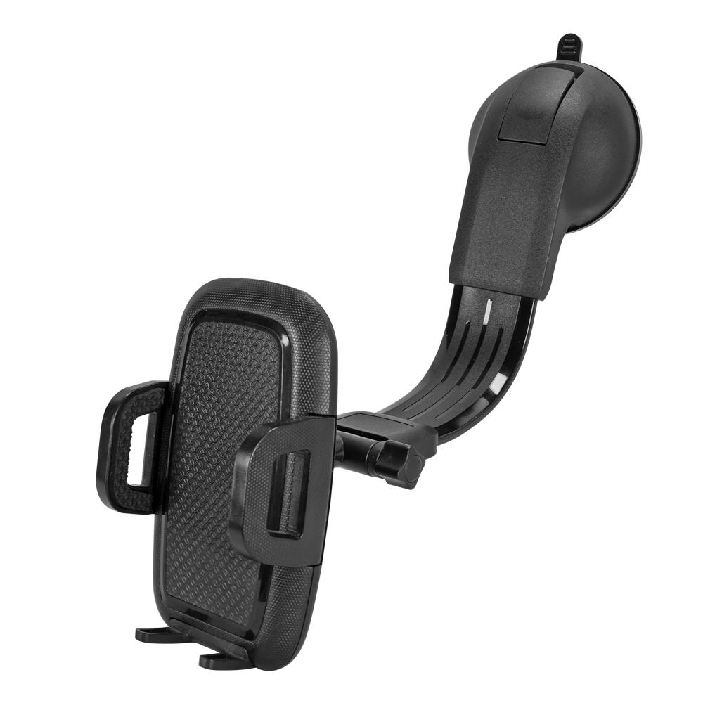 Car Phone Holder Mount [Bendable  Adjustable Aluminum Arm] Cell Phone Holder for Car Dashboard Windshield Phone Stand чёрный