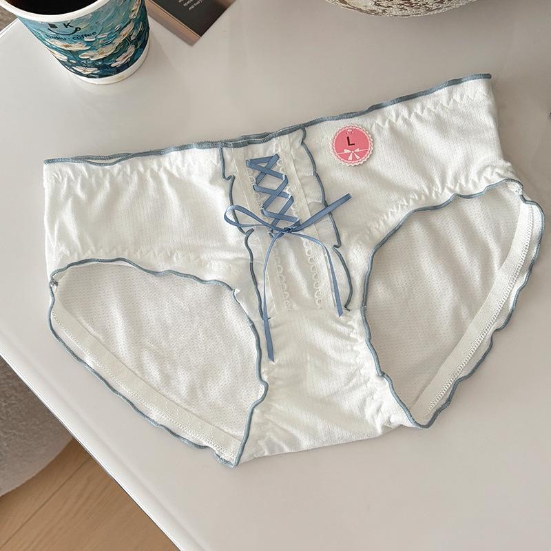 

Женские дышащие милые стринги в японском стиле со средней посадкой и бантом L 75-95 jin