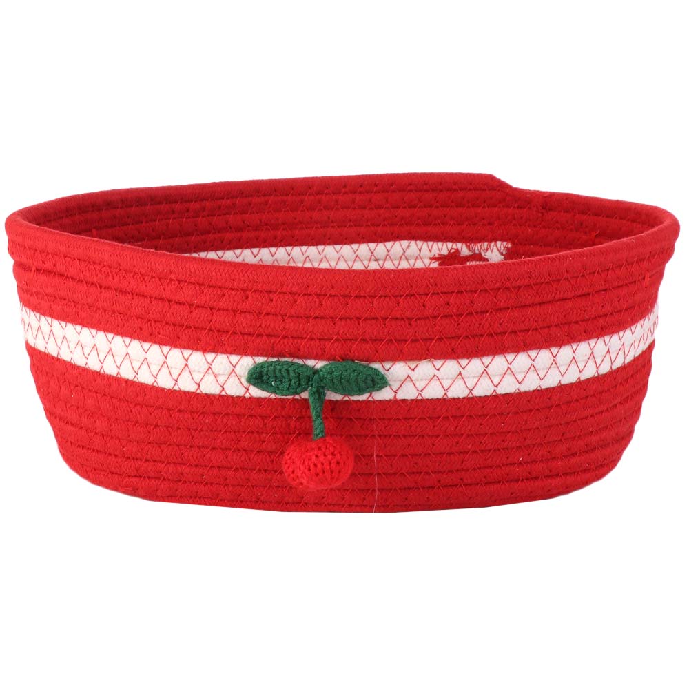 Handmade Red Cherry Basket Creative Large Capacity Woven Storage Basket Cute Exquisite Clothing Sorting Basket красный 3500₽