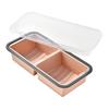 Silicone Snack Containers with Sealed Lid 2/3/4 Compartments Condiment Box High/Low Temp Resistant Divided Food Container for School Travel