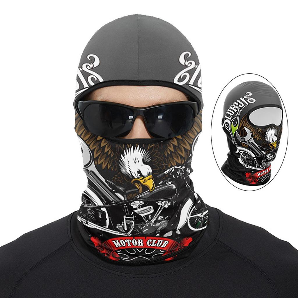 Balaklava obličejová maska pro muže ženy, Lehký kryt obličeje na motorku cyklistiku, Prodyšná maska na celý obličej s ochranou proti slunci pro venkovní sporty