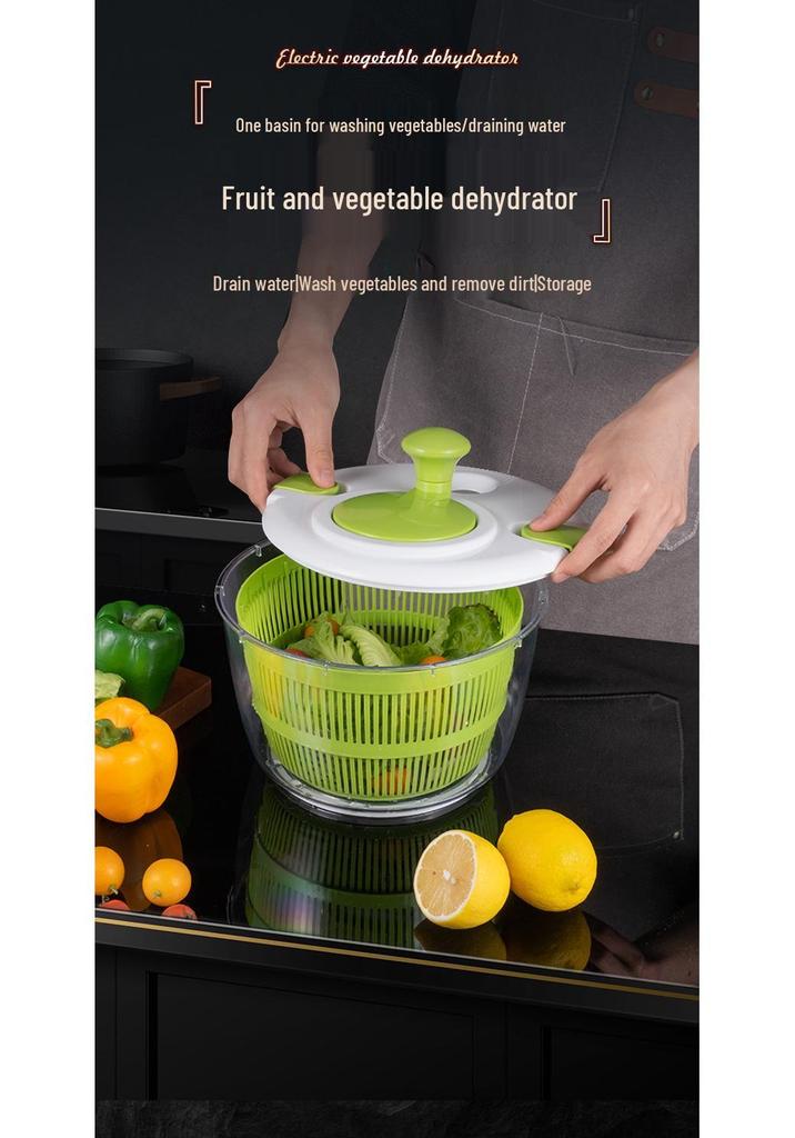 Centrifuga per Insalata e Cesto Disidratatore Manuale in Acciaio Inossidabile