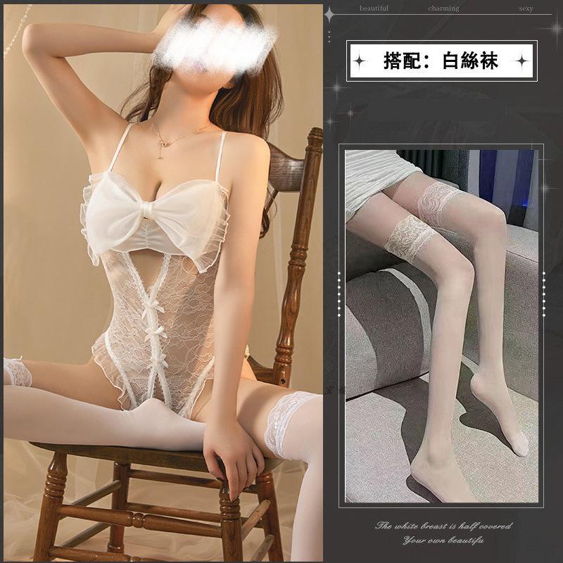 Sexy lingerie small breasts free open crotch onesie women's temptation passion pure desire wind