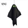 Halloween Party Supplies Hanging Ghost Outdoor Decoration, Spooky Black Fabric with Green Yard Atmosphere Eyes for Outside Tree, Porch, Yard,