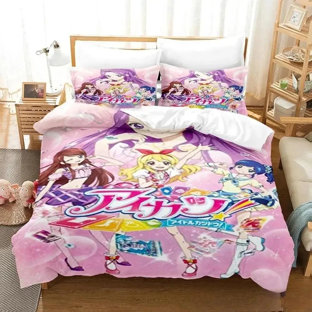 3D Print Anime Aikatsu 3D Duvet Cover Bedding Set Comforter Linen Pillowcases Home Decor Single Double Twin King Queen