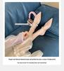 2025 Spring/Summer Women's Low Heel Pointed Toe Shoes with Diamond Straps – Gentle Fairy Style