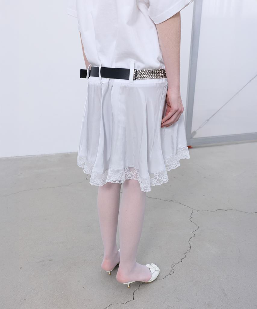 LCDC™ Lace Trim Jersey Dress (White)