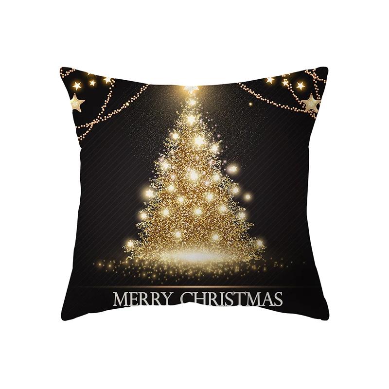 Christmas Theme  Decoration Printing Pattern Cushion Cover Home Living Room Sofa  Pillow