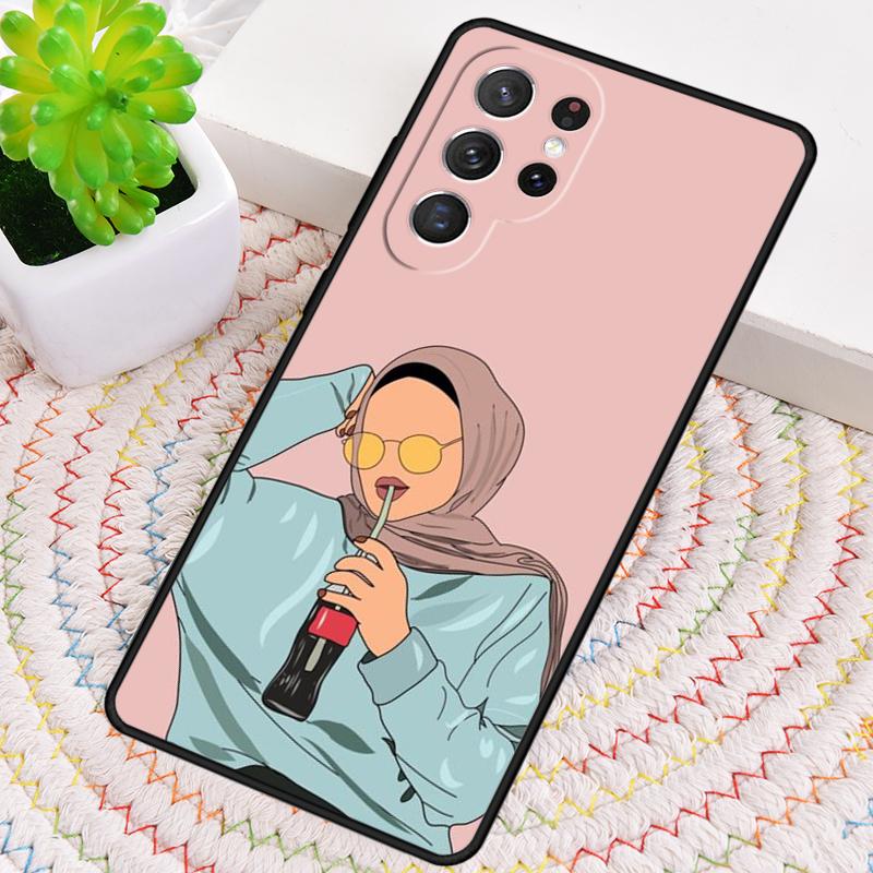 Islamic Muslim Hijabi Girls soft Silicone Phone Case For Samsung Galaxy note 10 pro S26 S25 S24 S23 S22 S21 Plus Ultra Cover