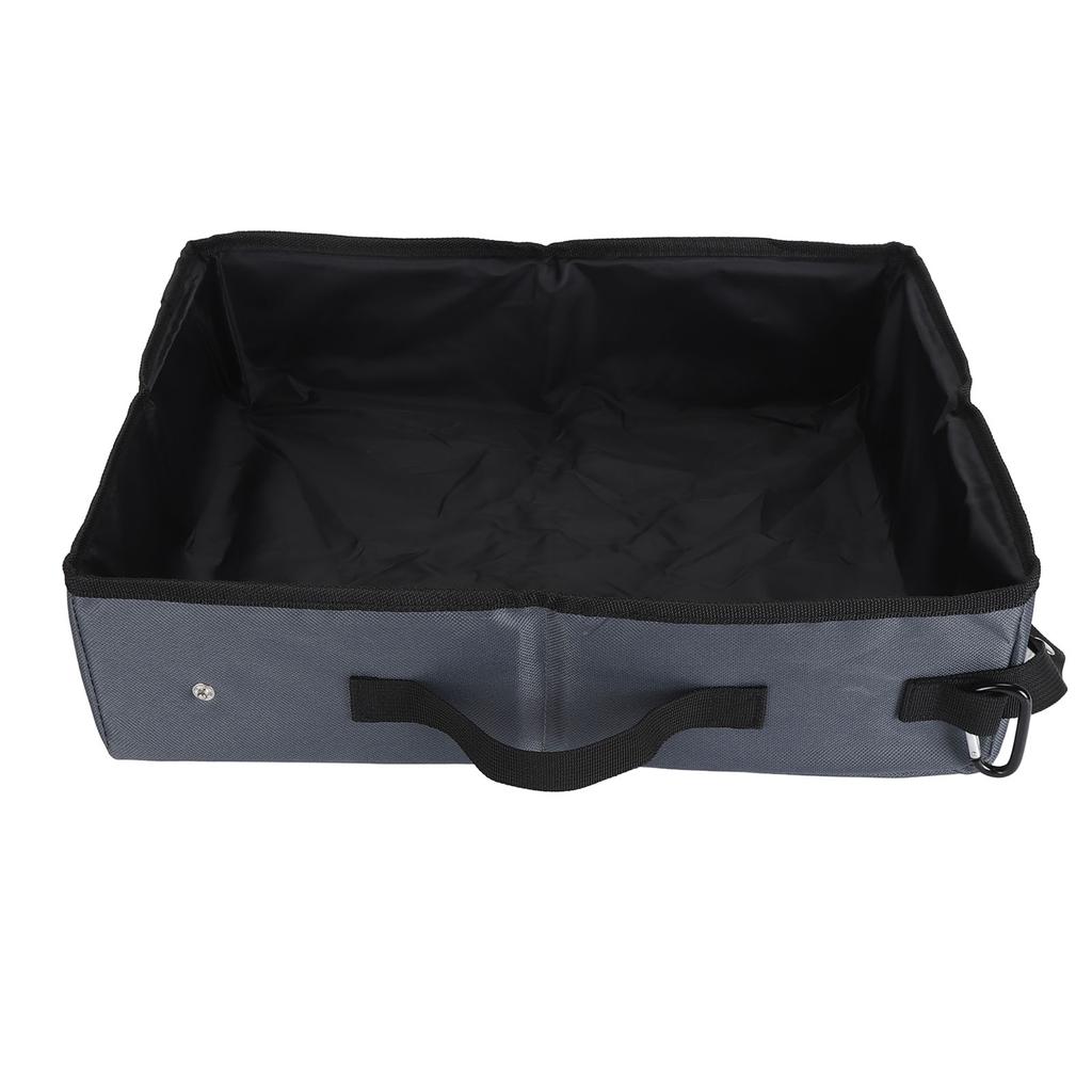 Folding Cat Litter Box 600D Oxford Fabric Travel Litter Box Easy To Clean Reusable Cat Toilet Box