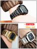 Stainless Steel Modified Kit For Casio DW-H5600 DW-H5600MB Small Square Metal Bezel Case Watch Band Strap With Free Tools