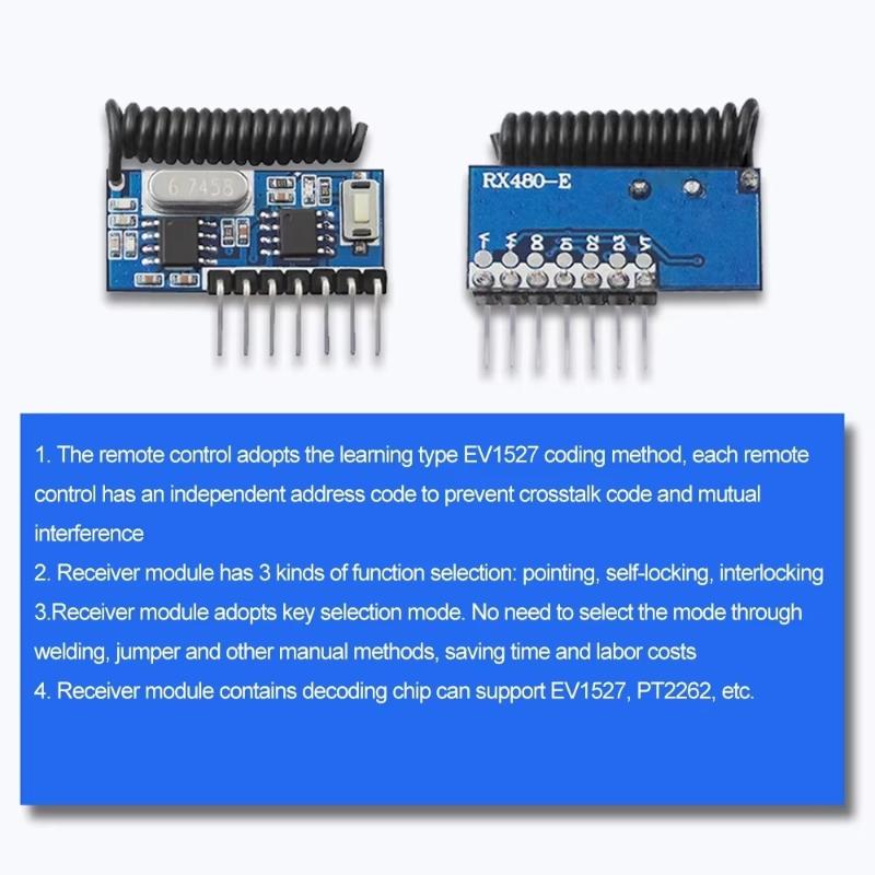 4 Channel Rf Wireless Decoding Receiver Module High Sensitivity Stable Performance For Diy Electronic Projects Remote Control