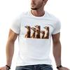 Erdmännchen Suricate Suricata Suricatta Säugetier Band Brothers Stand T-Shirt Wasserabweisend Lässiges T-Shirt