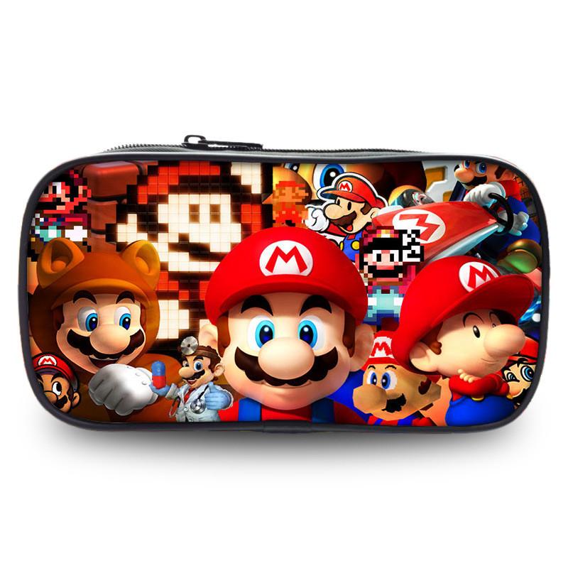 Super Mario Pencil Case Large Capacity Polyester Kids Stationery Organizer For Students