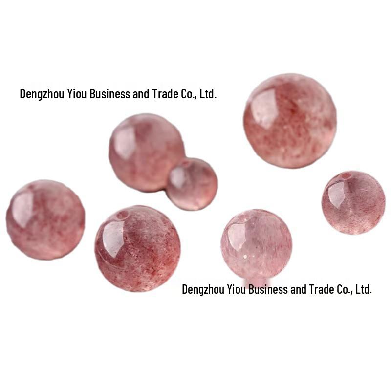 Natural Strawberry Quartz and Rose Quartz Bead Bracelet Jewelry Accessories