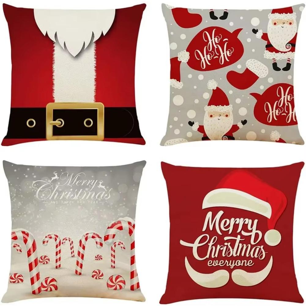 Throw Pillow Covers Christmas Decorative Couch Pillow Cases  Square Cushion Covers for Sofa Couch Bed Car