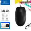 Souris d'ordinateur filaire silencieuse Logitech M110 pour bureau