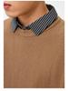 WOOG2005 Herren Pullover in Unifarbe, Fake-Zweiteiler mit Schichtkragen, Herbst/Winter 2025, Lockerer Freizeit-Strick