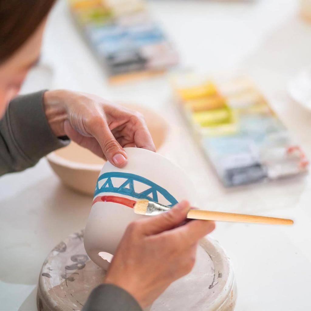 11 szt. Zestaw pędzli do glazury ceramicznej, Pędzle ceramiczne z długim uchwytem, Przybory do malowania akwarelą, olejem, akrylem, Wełniane narzędzia do malowania artystycznego, Prezent świąteczny