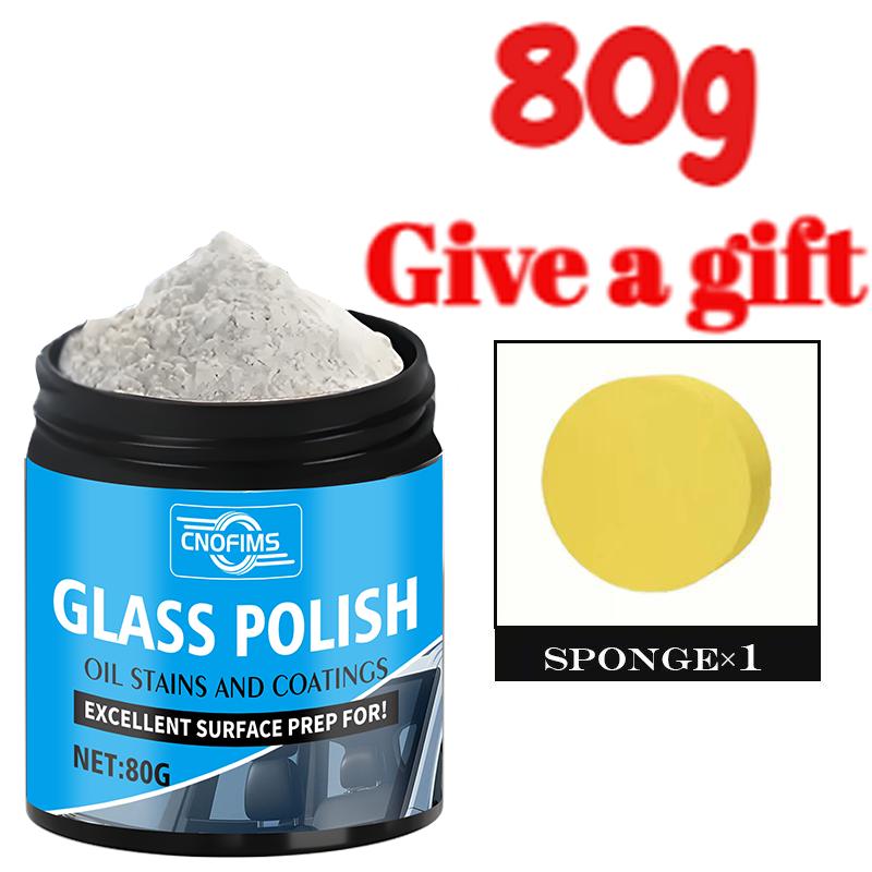 

80g general purpose glass polishing powder, repairs minor scratches on glass, improves glass transparency, suitable for home and