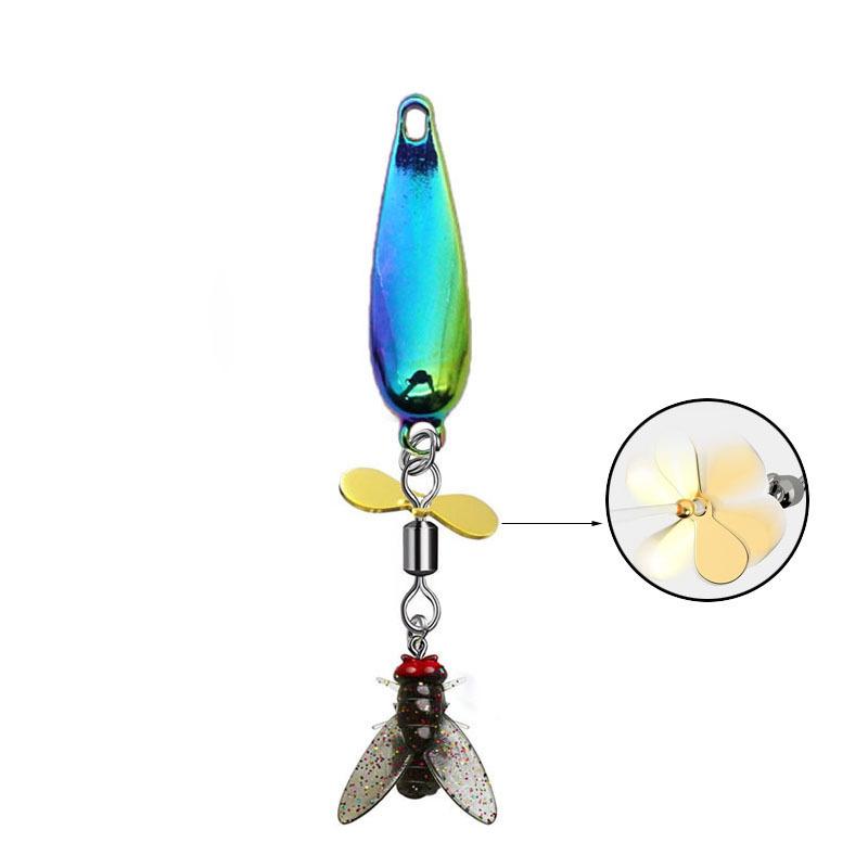 

Lure fly fishing hooks, handmade bait combo kit suitable for bass, trout, and salmon, suitable for freshwater and saltwater 8MM небо синє кольору